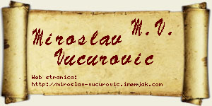 Miroslav Vučurović vizit kartica